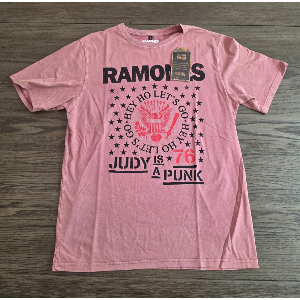 Ramones Hey Ho Let's Go Judy Is A Punk T-Shirt Kashmir Red 2XL NWT